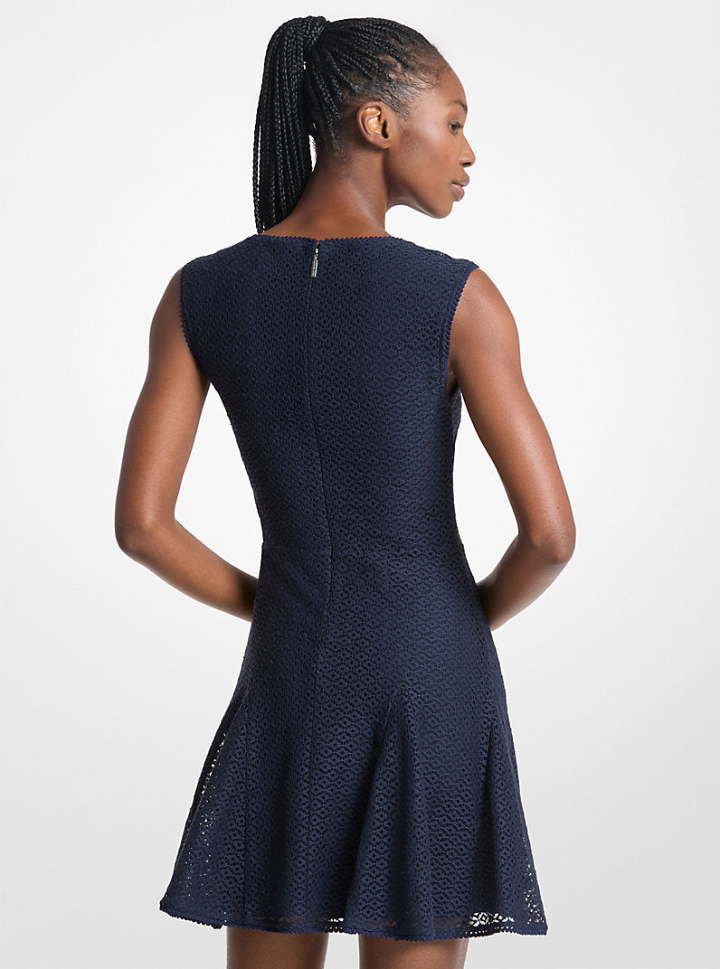 Michael Kors Lace Mini Dress-MIDNIGHTBLUE