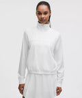 Lululemon Court Rival Tennis Track Jacket-White/White