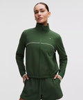 Lululemon Court Rival Tennis Track Jacket-Ivy Grove/White
