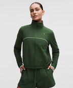 Lululemon Court Rival Tennis Track Jacket-Ivy Grove/White