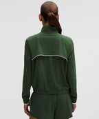 Lululemon Court Rival Tennis Track Jacket-Ivy Grove/White