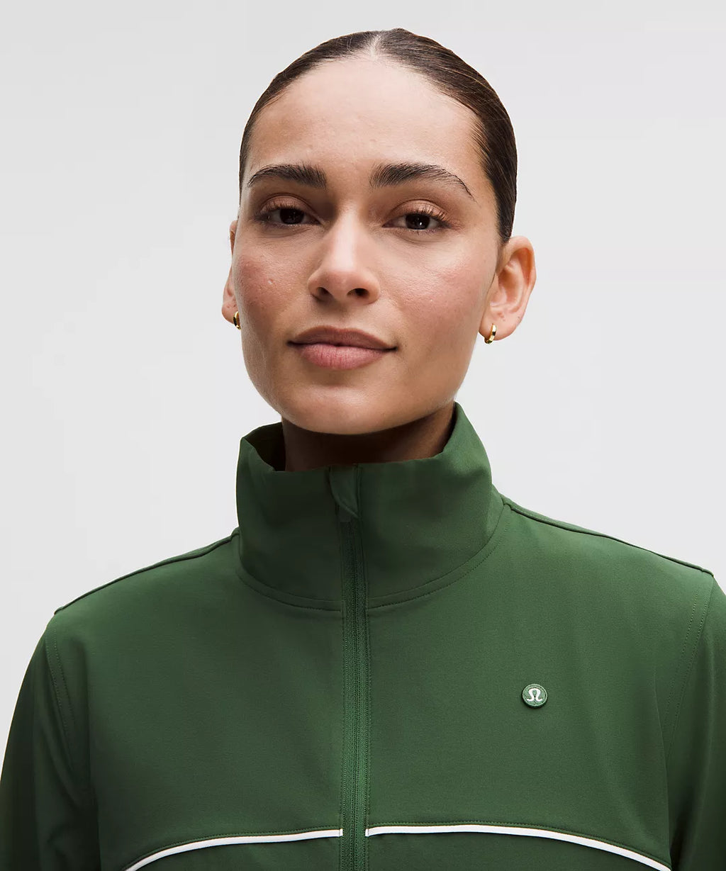 Lululemon Court Rival Tennis Track Jacket-Ivy Grove/White