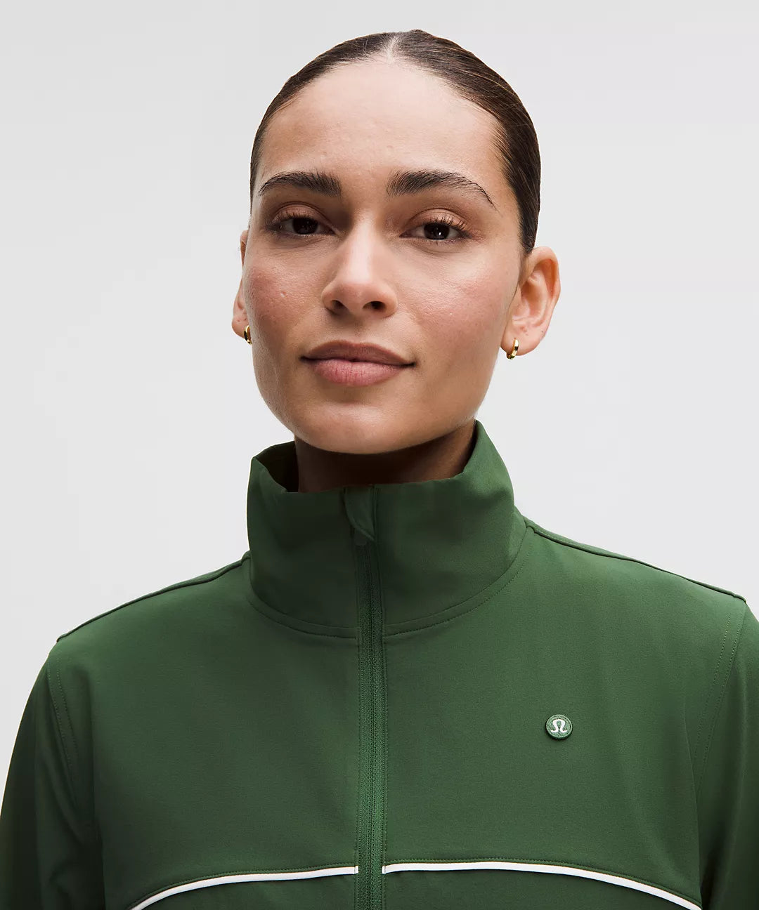 Lululemon Court Rival Tennis Track Jacket-Ivy Grove/White