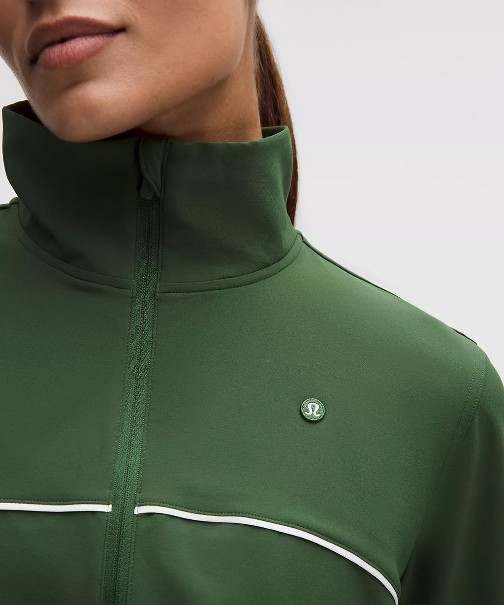 Lululemon Court Rival Tennis Track Jacket-Ivy Grove/White