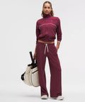 Lululemon Court Rival Tennis Track Jacket-Burgundy Bay/White