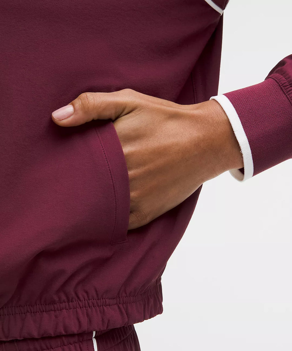 Lululemon Court Rival Tennis Track Jacket-Burgundy Bay/White