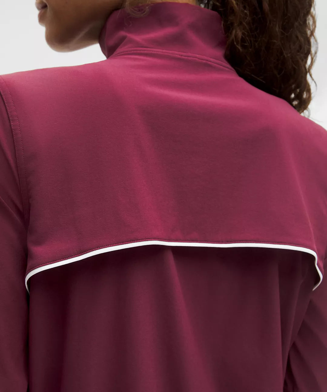Lululemon Court Rival Tennis Track Jacket-Burgundy Bay/White