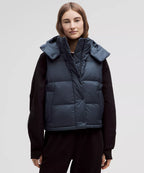 Lululemon Wunder Puff 600-Down-Fill Cropped Vest-True Navy