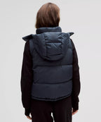 Lululemon Wunder Puff 600-Down-Fill Cropped Vest-True Navy