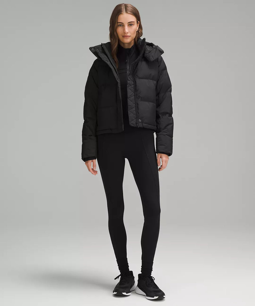 Lululemon Wunder Puff 600-Down-Fill Cropped Jacket-Black
