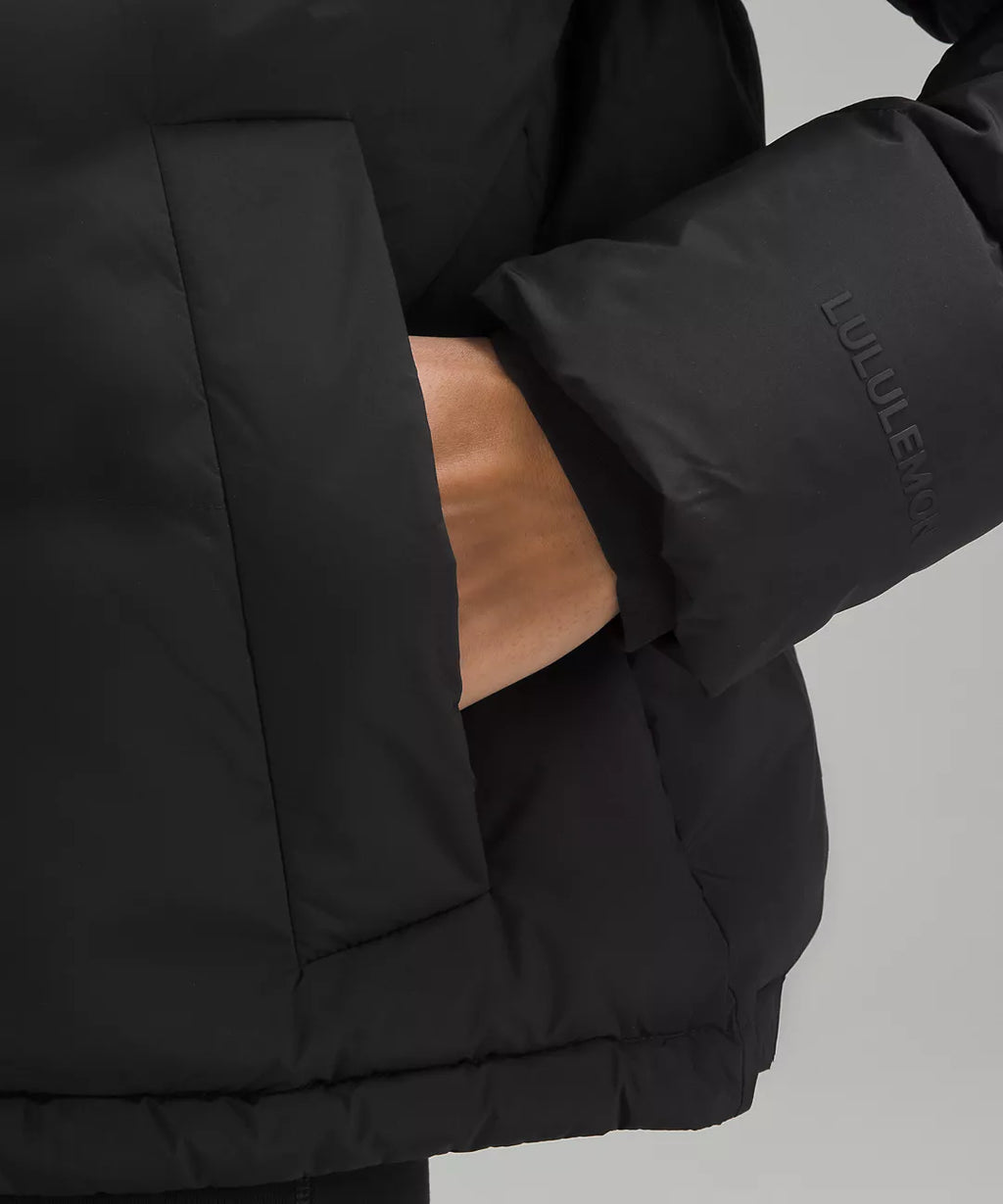 Lululemon Wunder Puff 600-Down-Fill Cropped Jacket-Black