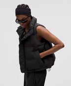 Lululemon Wunder Puff 600-Down-Fill Cropped Vest-Black
