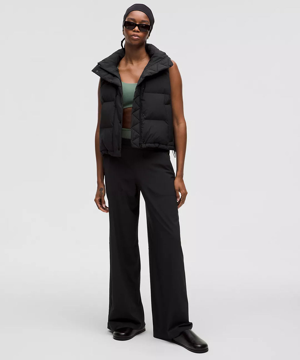 Lululemon Wunder Puff 600-Down-Fill Cropped Vest-Black