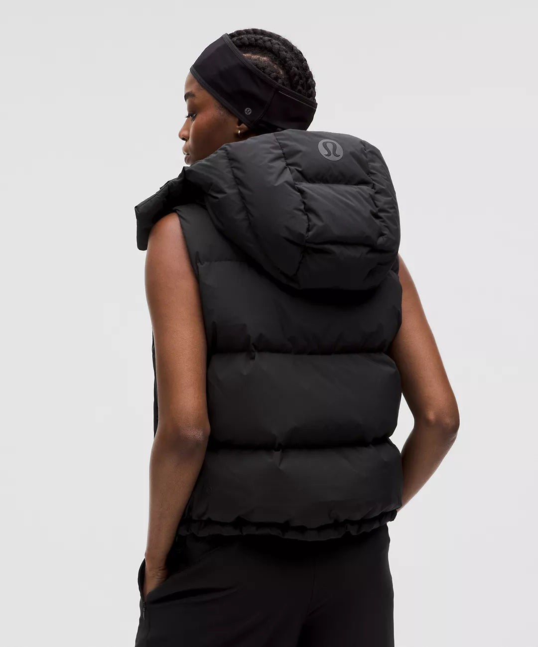 Lululemon Wunder Puff 600-Down-Fill Cropped Vest-Black