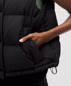 Lululemon Wunder Puff 600-Down-Fill Cropped Vest-Black