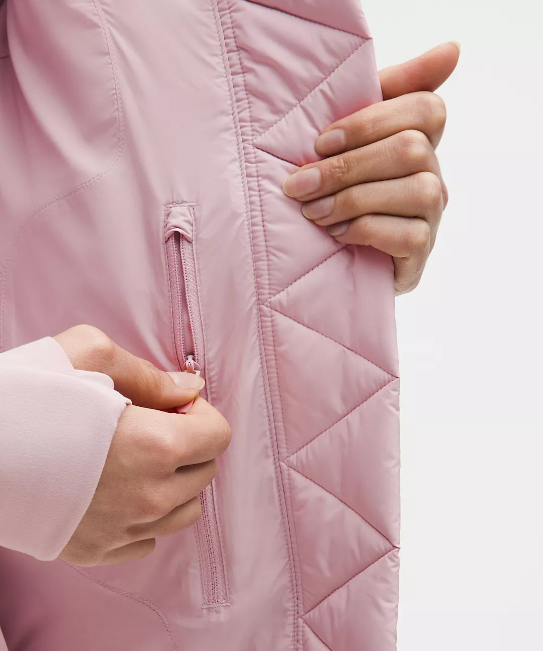 Lululemon Wunder Puff 600-Down-Fill Cropped Vest-Porcelain Pink