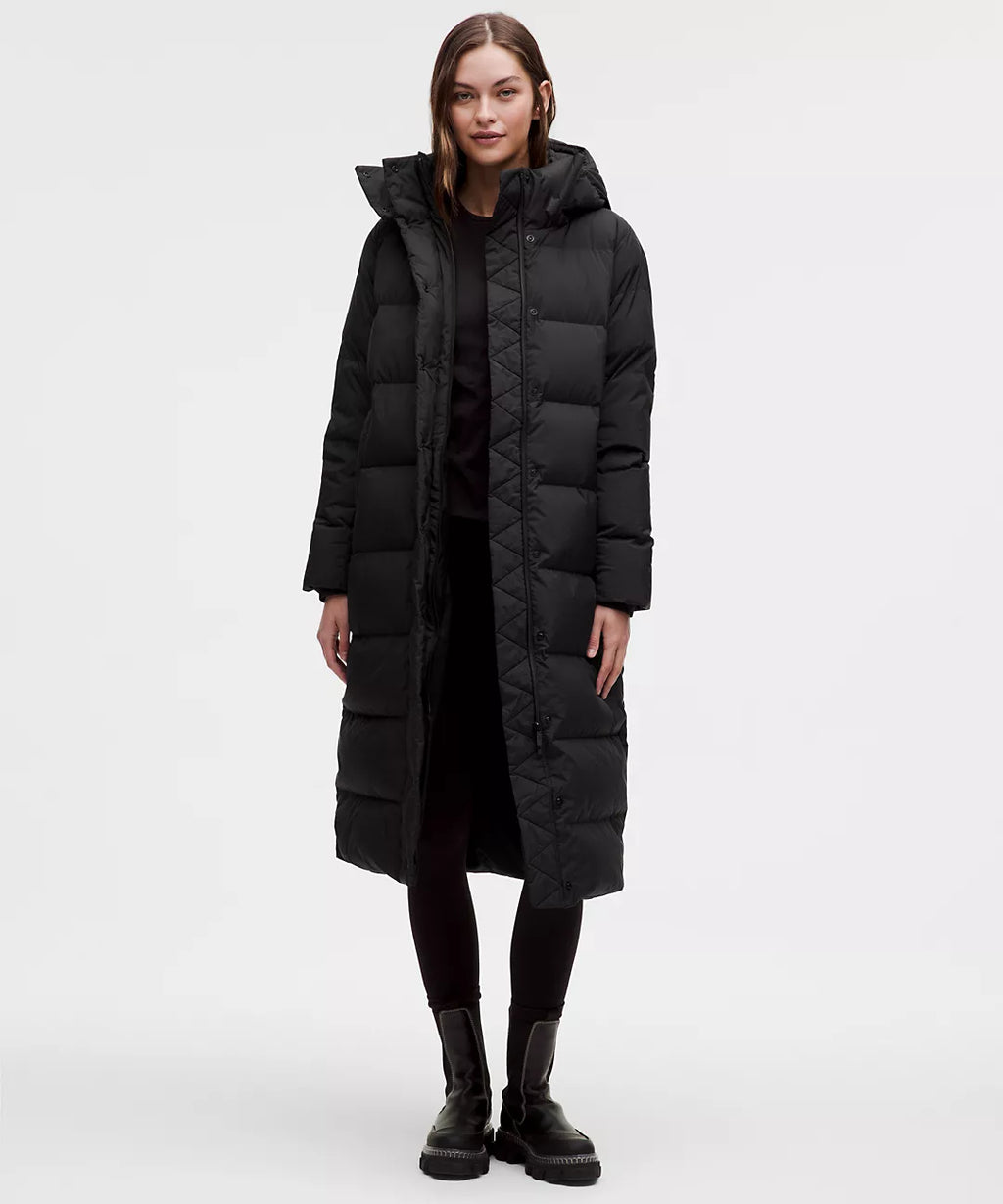 Lululemon Women's Wunder Puff 600-Down-Fill Long Jacket-Black