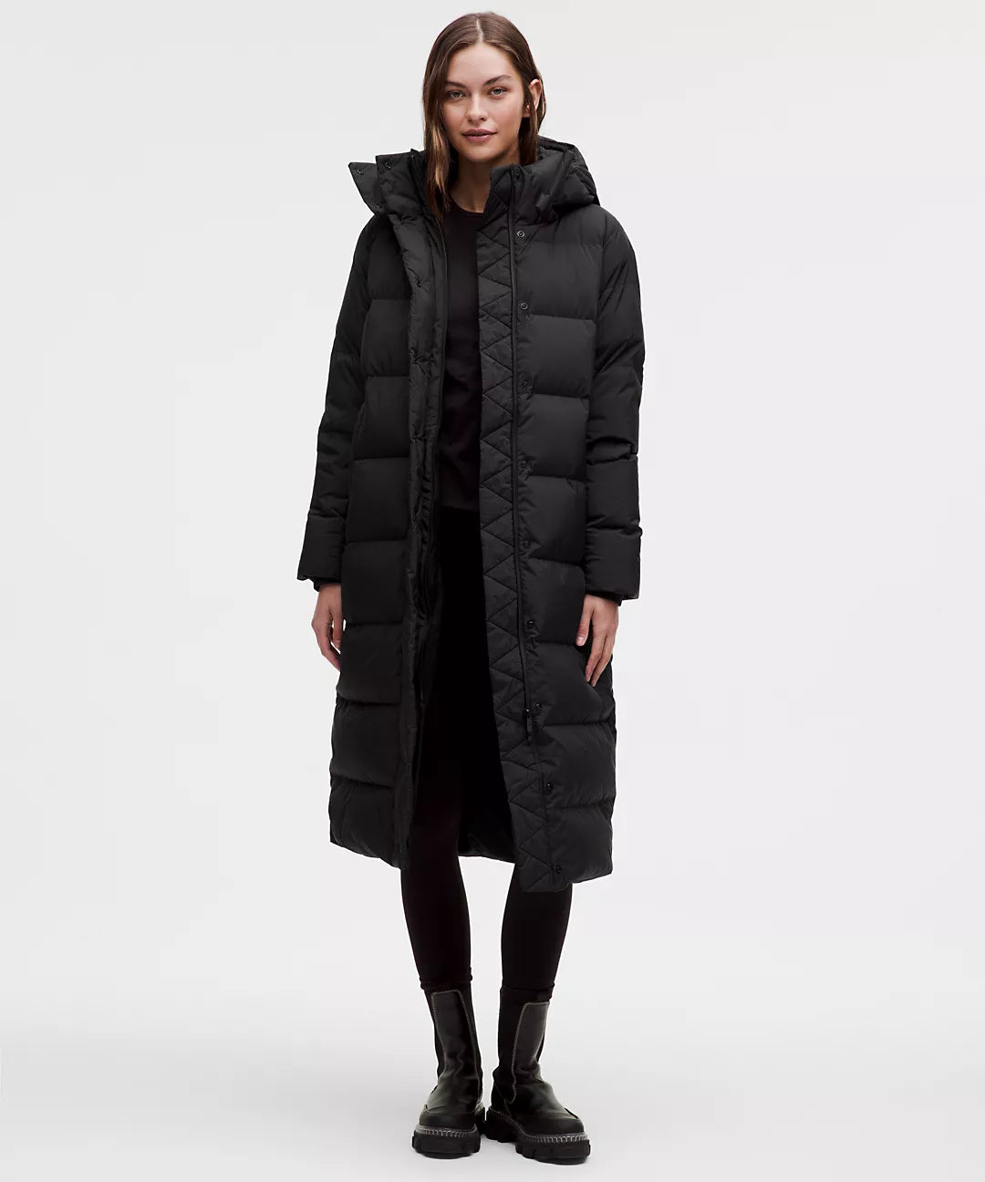 Lululemon Women's Wunder Puff 600-Down-Fill Long Jacket-Black