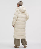 Lululemon Women's Wunder Puff 600-Down-Fill Long Jacket-Light Ivory
