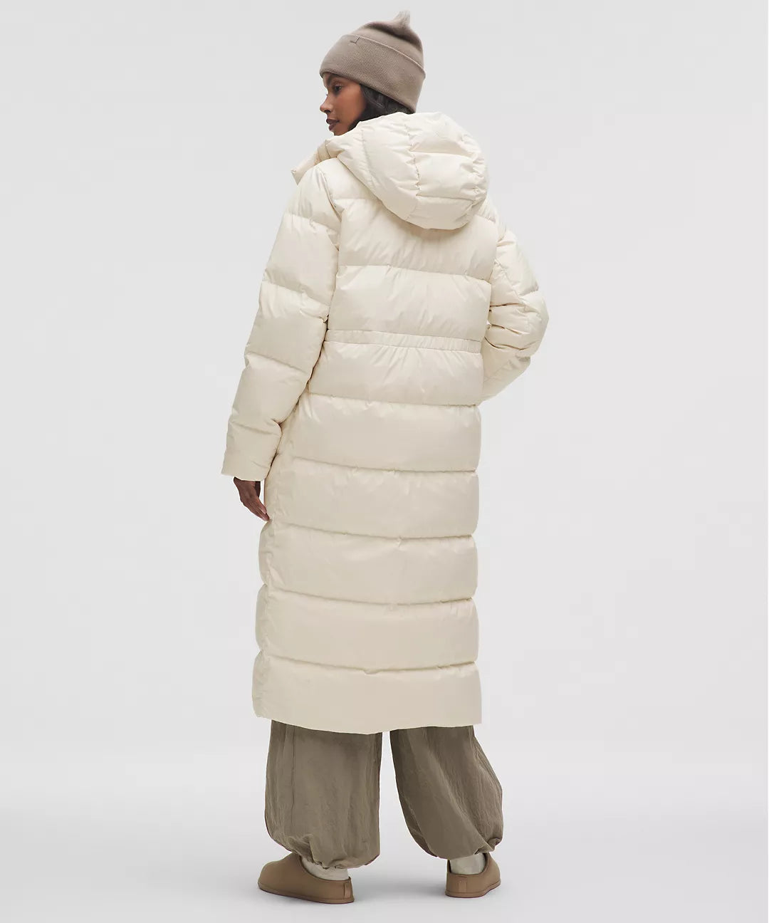 Lululemon Women's Wunder Puff 600-Down-Fill Long Jacket-Light Ivory