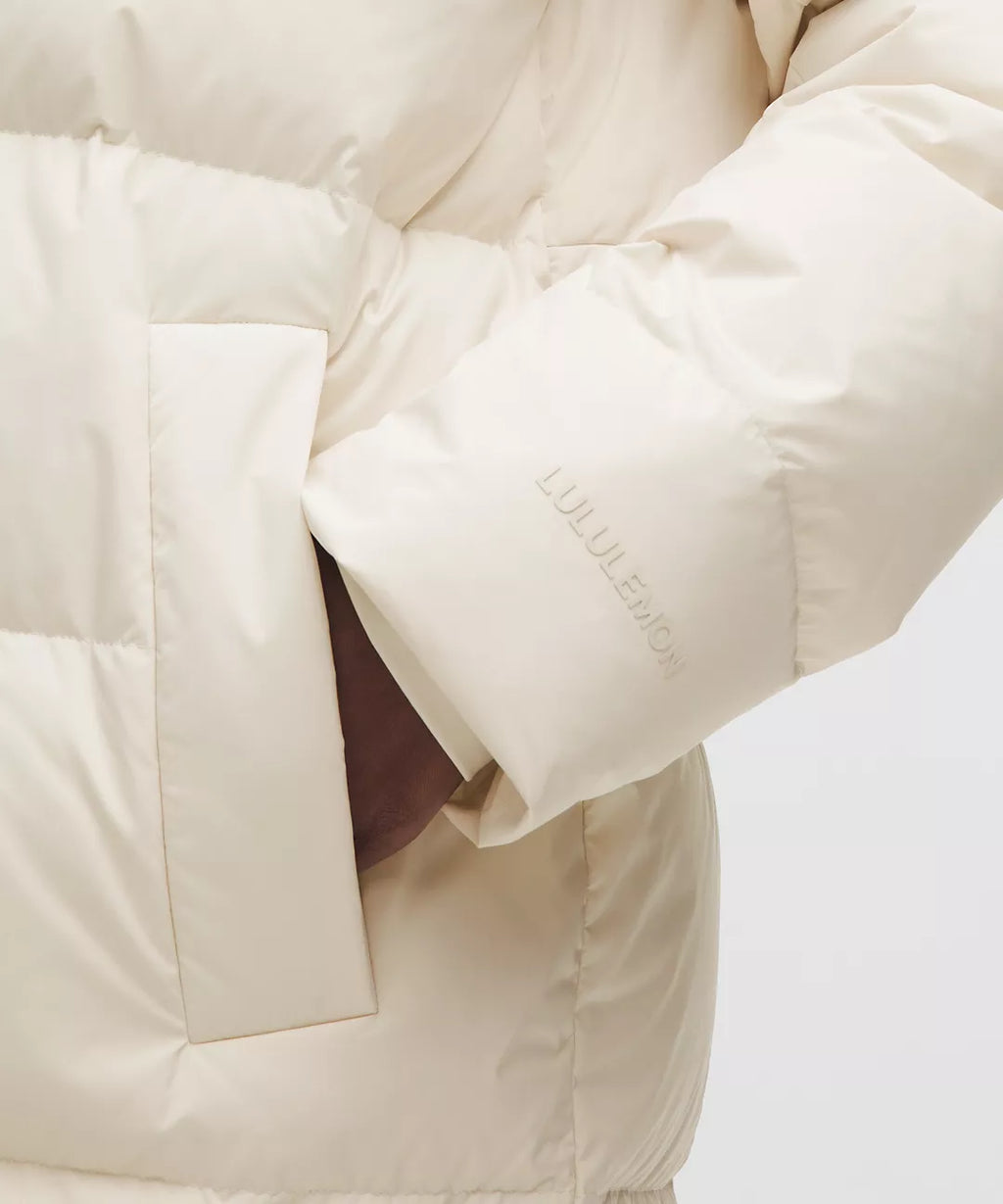 Lululemon Women's Wunder Puff 600-Down-Fill Long Jacket-Light Ivory