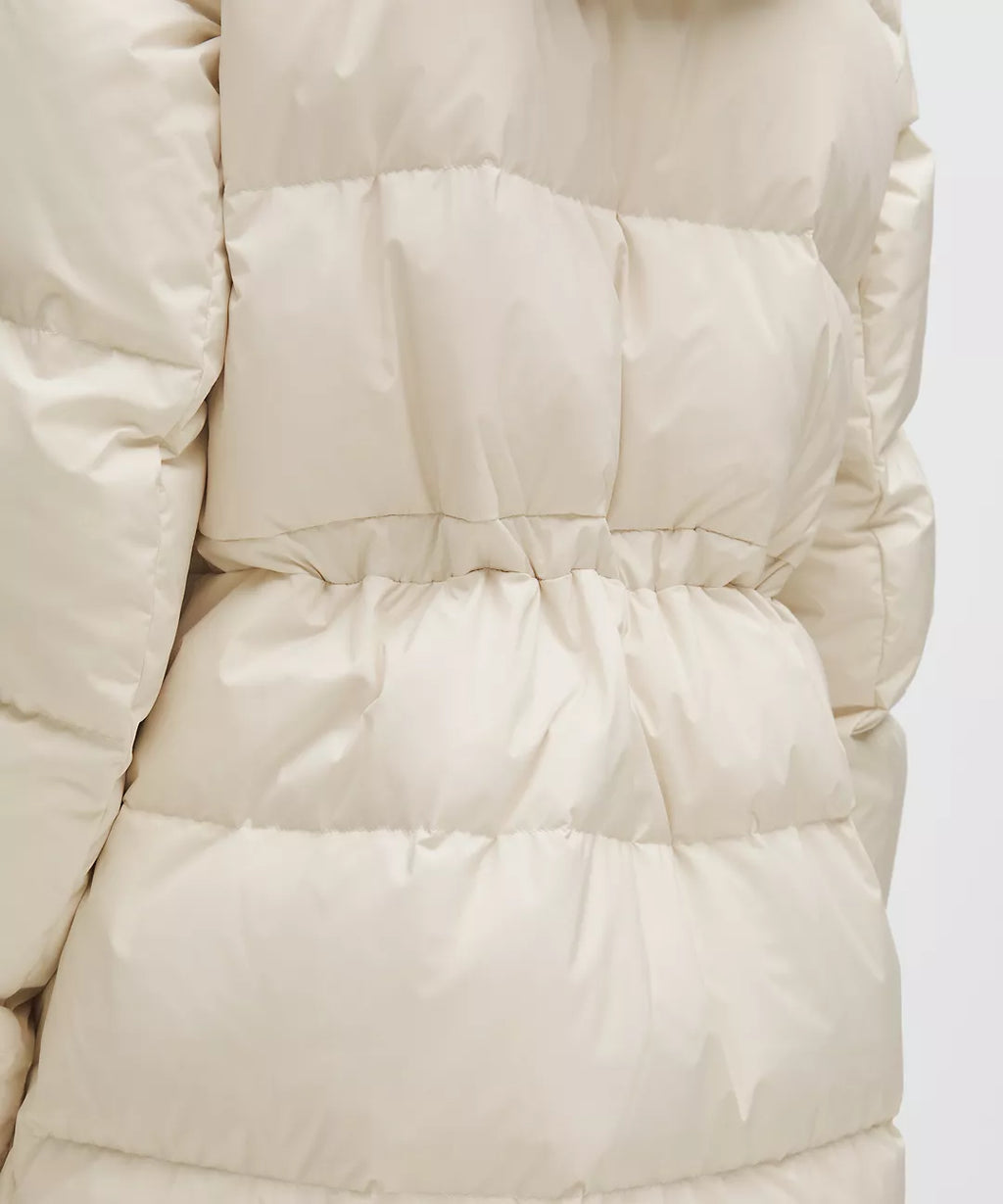 Lululemon Women's Wunder Puff 600-Down-Fill Long Jacket-Light Ivory