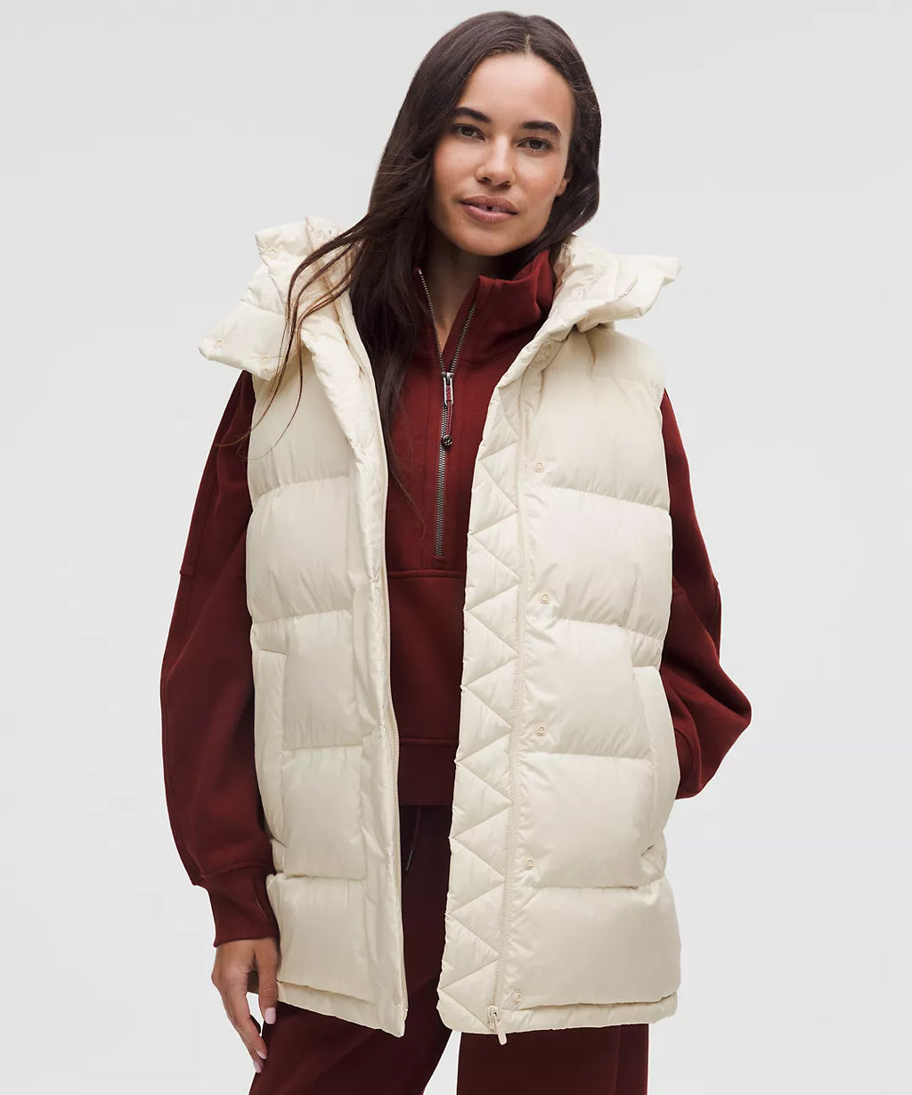 Lululemon Wunder Puff 600-Down-Fill Mid-Length Vest-Light Ivory