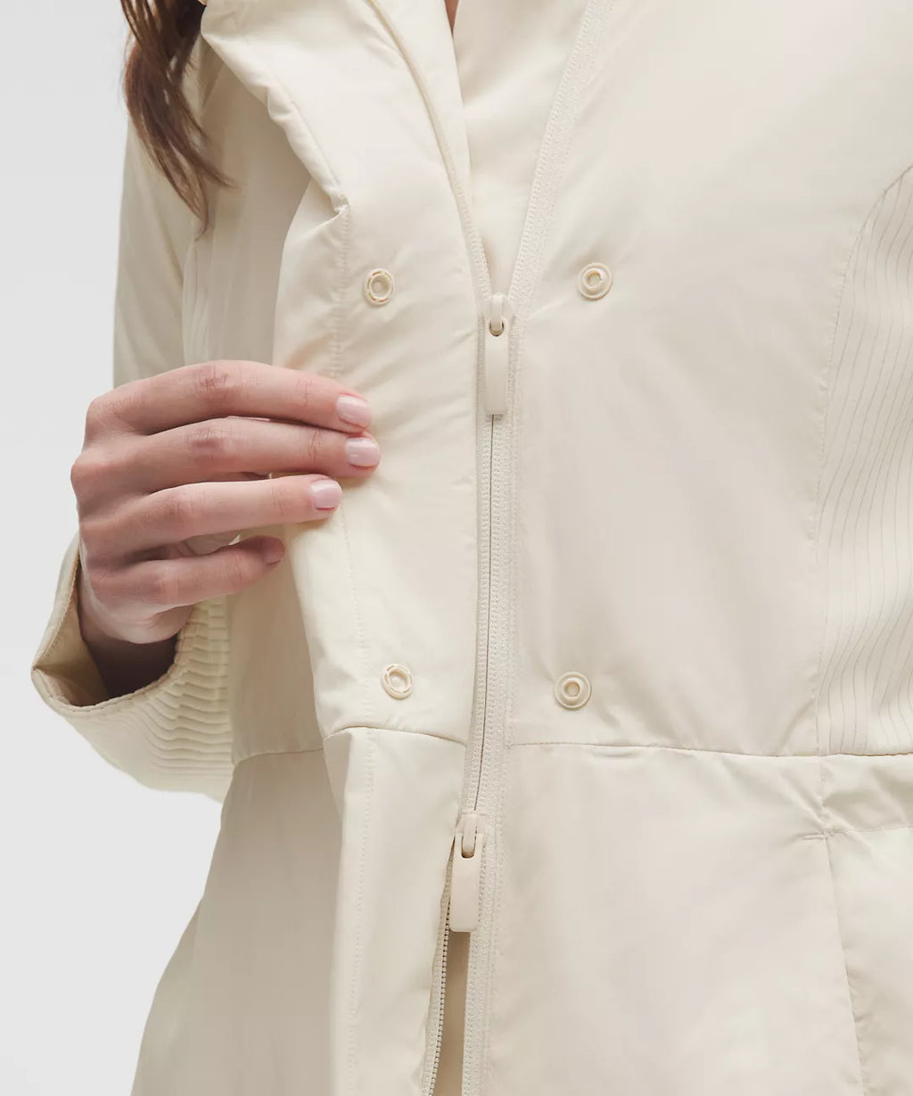 Lululemon Sleek City Long Jacket-Light Ivory