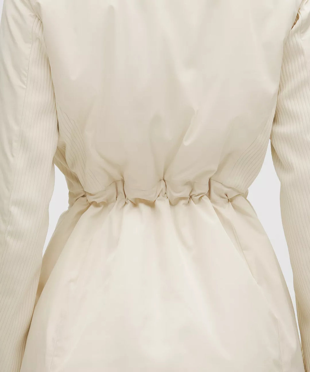 Lululemon Sleek City Long Jacket-Light Ivory