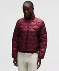Lululemon Featherweight 900-Down-Fill Quilted Jacket-Burgundy Bay