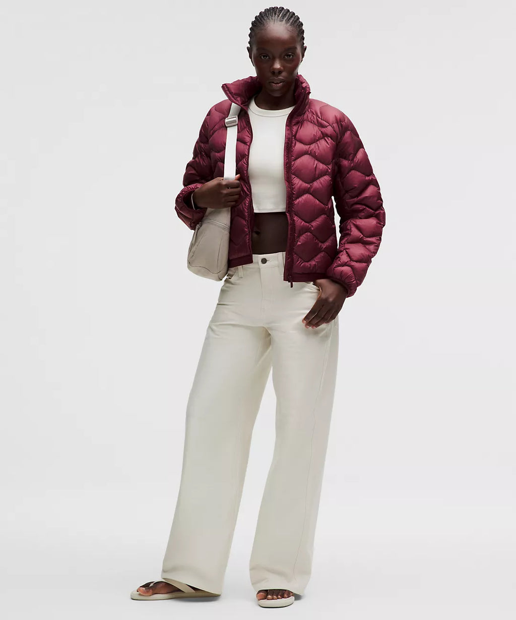 Lululemon Featherweight 900-Down-Fill Quilted Jacket-Burgundy Bay