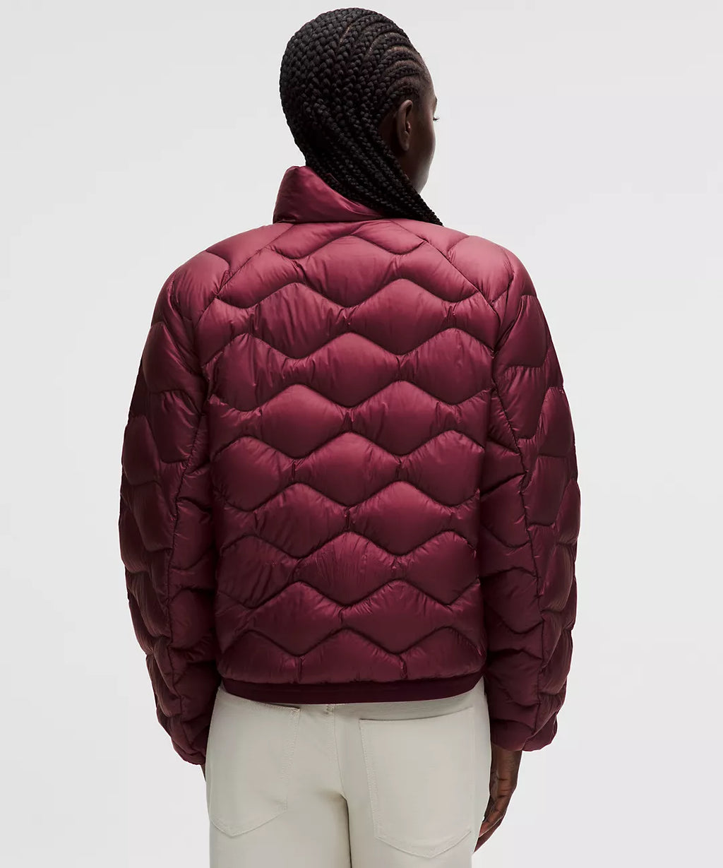 Lululemon Featherweight 900-Down-Fill Quilted Jacket-Burgundy Bay