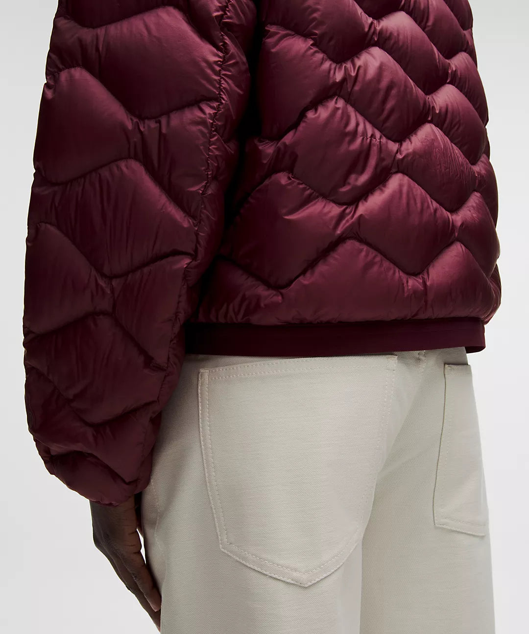 Lululemon Featherweight 900-Down-Fill Quilted Jacket-Burgundy Bay