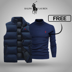 Herrenweste mit Pullover