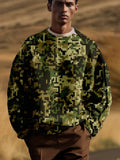 Classic Camo Sweathemd with Shoulder Zip