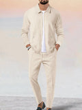 Lässig Soft Waffle Jacke Set