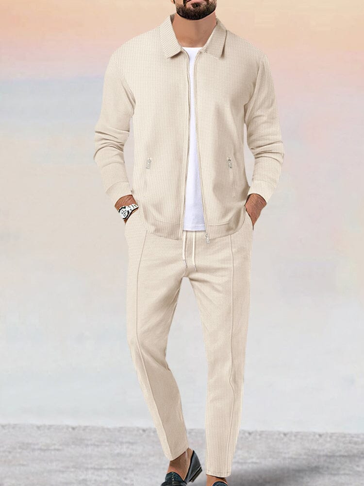 Lässig Soft Waffle Jacke Set