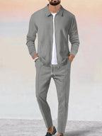Lässig Soft Waffle Jacke Set