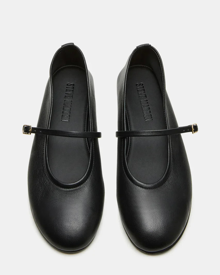 Steve Madden Besette Black Leather  -   BLACK LEATHER