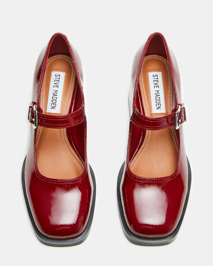 Steve Madden Lisbon Burgundy Patent  -  BURGUNDY PATENT