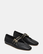 Steve Madden Lydiaa Black Leather  -   BLACK LEATHER