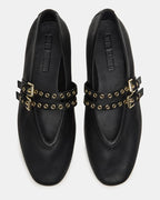 Steve Madden Lydiaa Black Leather  -   BLACK LEATHER