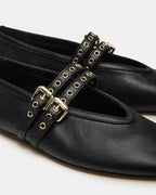 Steve Madden Lydiaa Black Leather  -   BLACK LEATHER