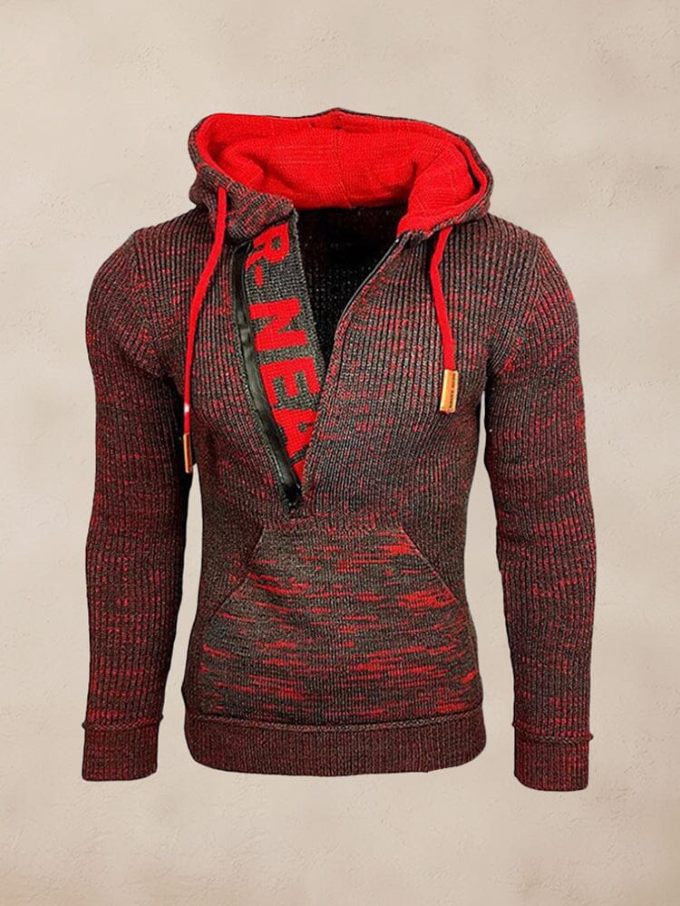 Stylish Splicing Knit Jumper Hoodie