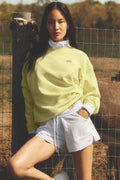 Alo Yoga Accolade Crew Neck Pullover  -  Sunshine