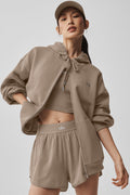 Alo Yoga Accolade Full Zip Hoodie  -  Gravel