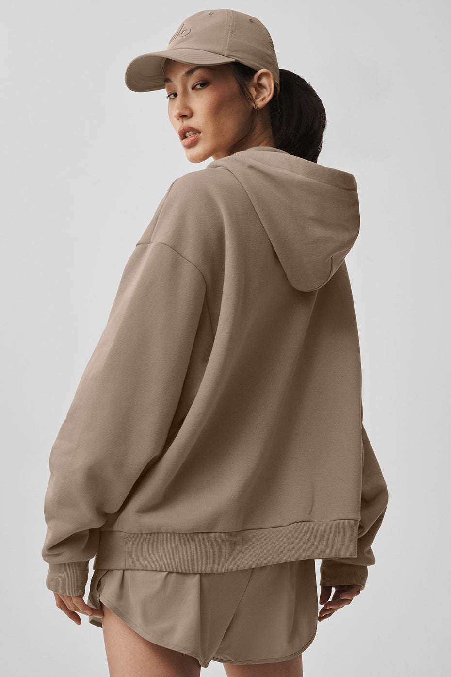 Alo Yoga Accolade Full Zip Hoodie  -  Gravel