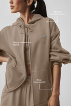 Alo Yoga Accolade Full Zip Hoodie  -  Gravel