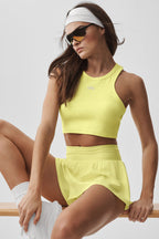 Alo Yoga Aspire Tank  -  Sunshine/White
