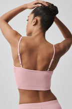 Alo Yoga Ribbed Delicate Lounge Tank  -  Vintage Pink